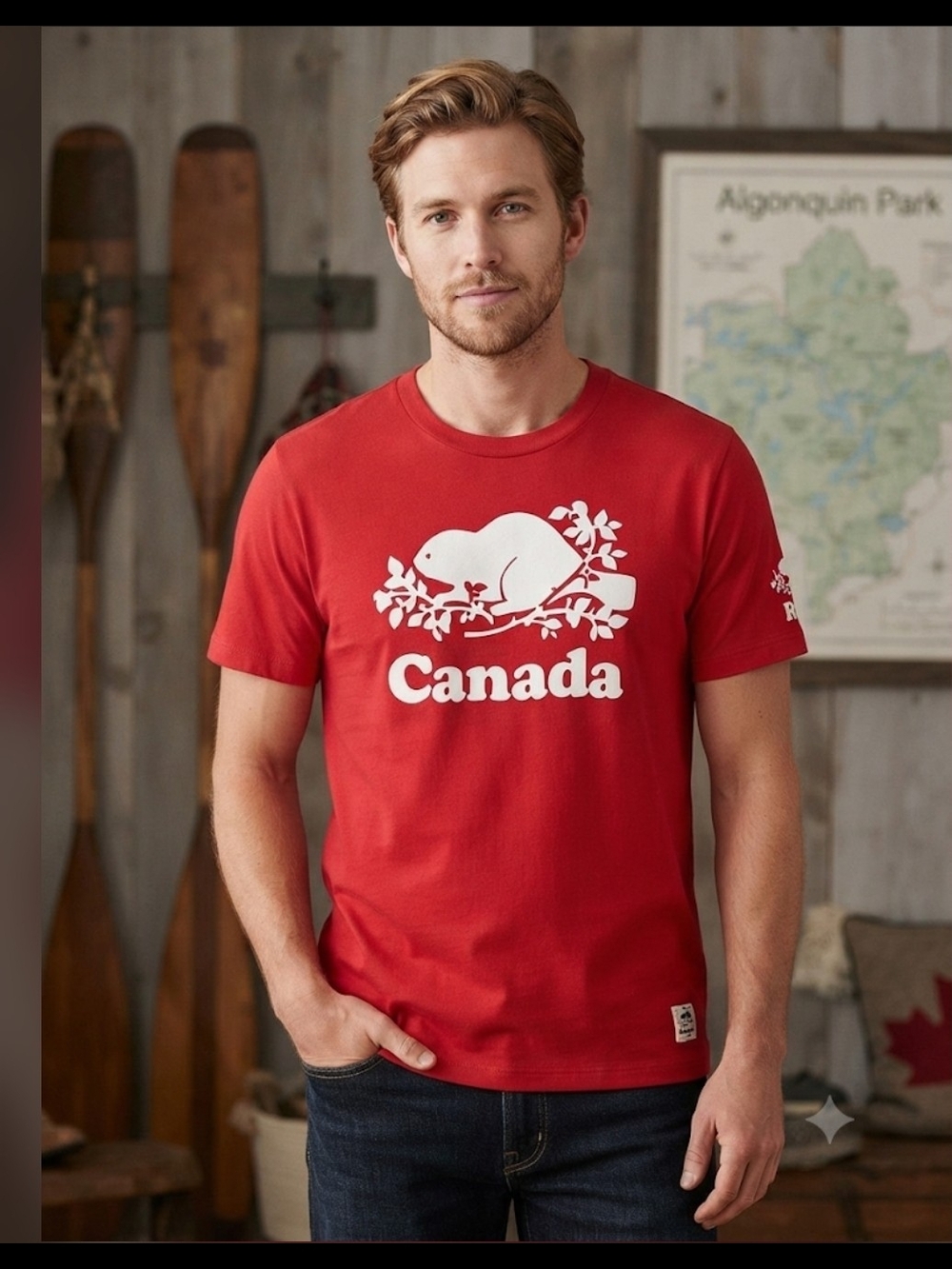Roota Red Graphic Crewneck T-Shirt